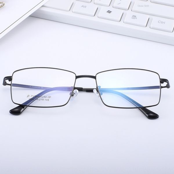 

high-end men's business full glasses pure titanium optical frame metal glasses frame 1921, Silver