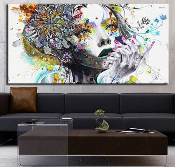

modern abstract wall art oil painting on canvas urban flower princess home decor handpainted &hd print 191023