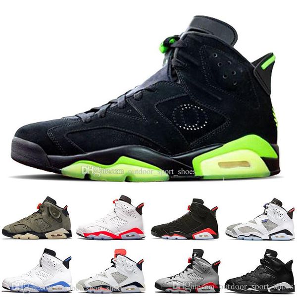 

travis scotts black green 6 6s mens basketball shoes cactus jack black infrared bred 2019 reflective bugs bunny men sports designer sneakers