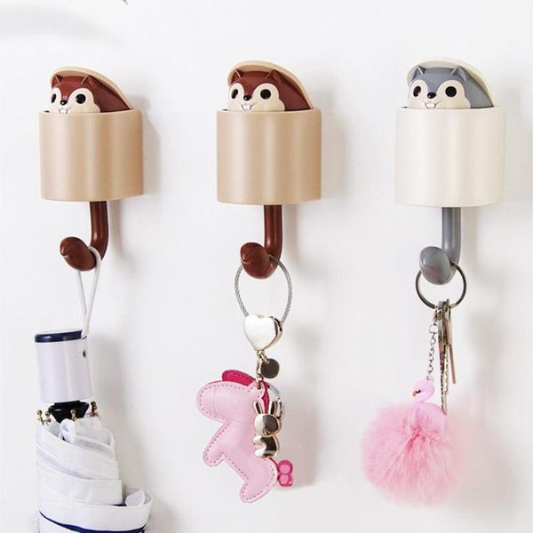 

1pc creativity outstretch squirrel hook coat plastic hook wall home keys hat cute holder clothes hanger wall mounted coat
