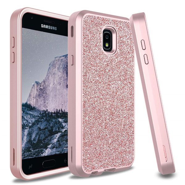 Для Samsung J7 2018 Case Роскошные Женщины Bling Блеск Обложка Сверхмощный Гибридный Всего Тела Защитная Крышка Defender Case Для Samsung J7 Уточнить