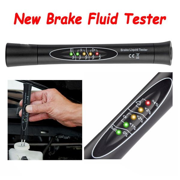 

new excellent upgrade brake fluid tester mini car repair tool 5 led to indicate percentage of water in brake oil test pen