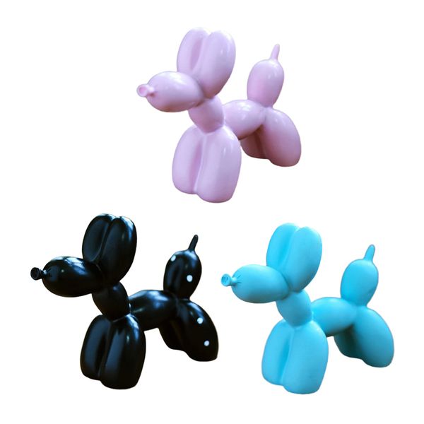 

3pcs ballon dog deskornament collectable sculpture for bedroom decor