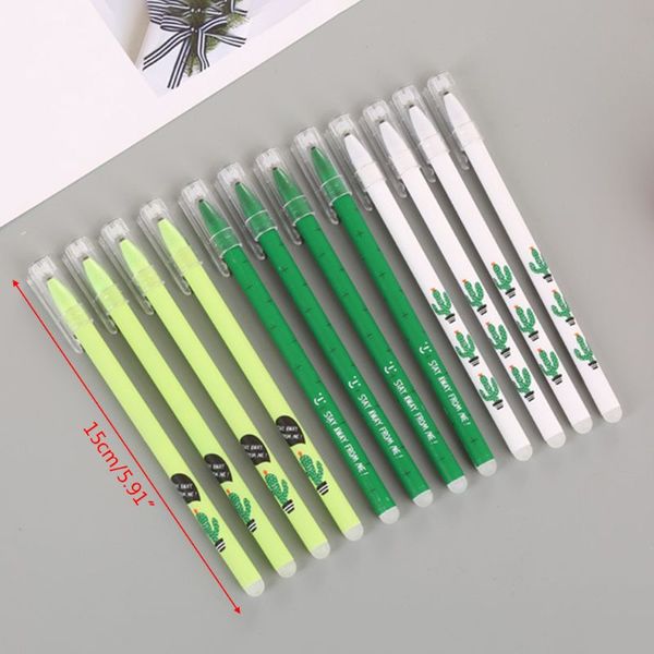 

student cartoon cute erasable pen magic easy to wipe 0.38mm cactus bamboo neutral erasable rubbing pen simple and beautiful h7ec