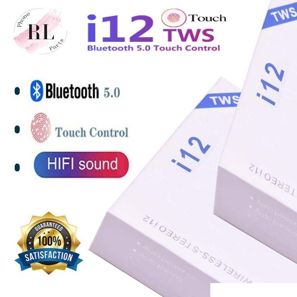 

I12 TWS Wireless Pop Up Bluetooth 5.0 спортивная гарнитура портативные сенсорные Наушники Наушники бесплатная доставка PK I7S I9 I11