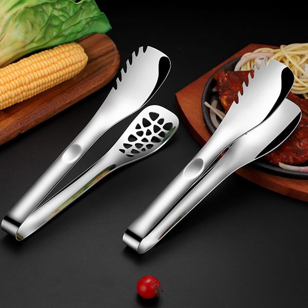 

304 barbecue tongs salad tongs bread stainless steel clip hollow barbecue clip