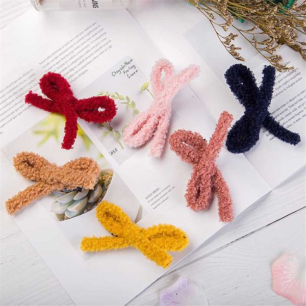 

kids spring autumn baby toddler cashmere bow headband solid fashion fringe hairpin cute sweet headwear, Slivery;white