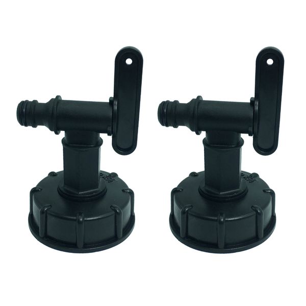 

2 pcs 1000l ton barrel coarse thread adapter watering hose connector fitting