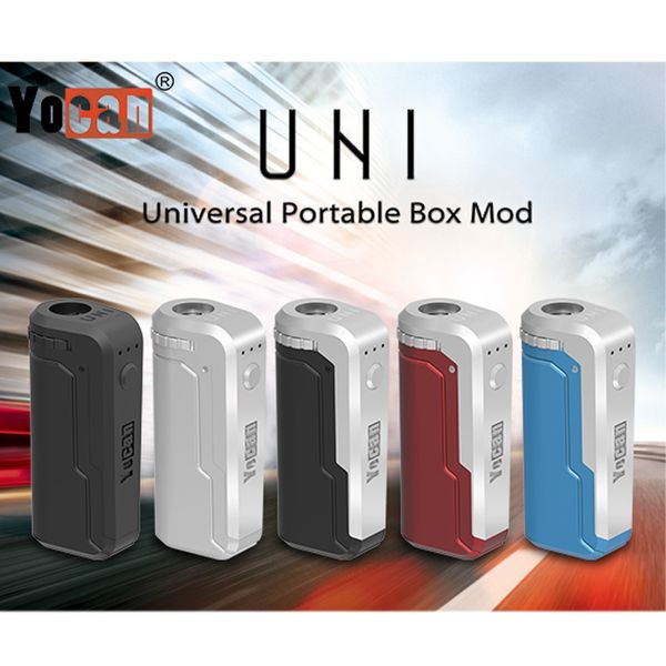 

Аутентичные yocan уни Mod коробки универа про батареи 650mah разогреть В. В. батареи переменное напряжение с магнитный адаптер для 510 густое масло картридж