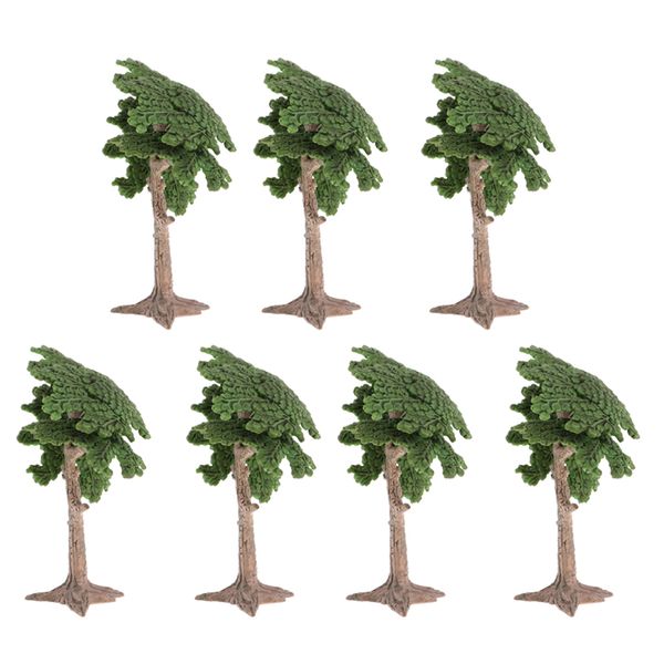 

10cm модель дерева пейзаж бонсай зеленый пейзаж layout cycad дерево - 7шт