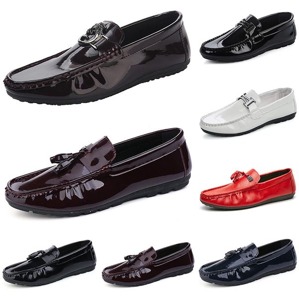 

2020 designer luxury mens women casual shoes black loafers flat patent leather slip on fashion trainers sneakers size 39-44 color4