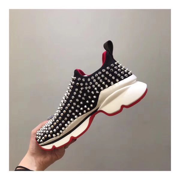 

Новое поступление Krystal Spike Sock Донна Плоские кроссовки Роскошные мужские ботинки с