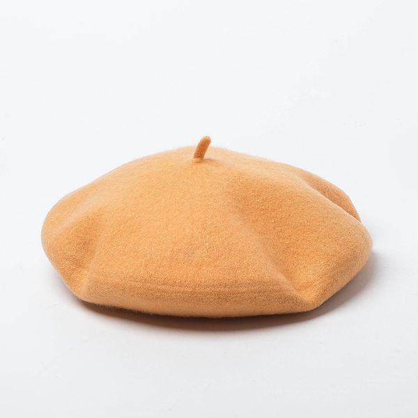 

2019 autumn winter hats for women 100% wool french hat beret ladies warm painter hat solid color cap female newsboy hats, Blue;gray