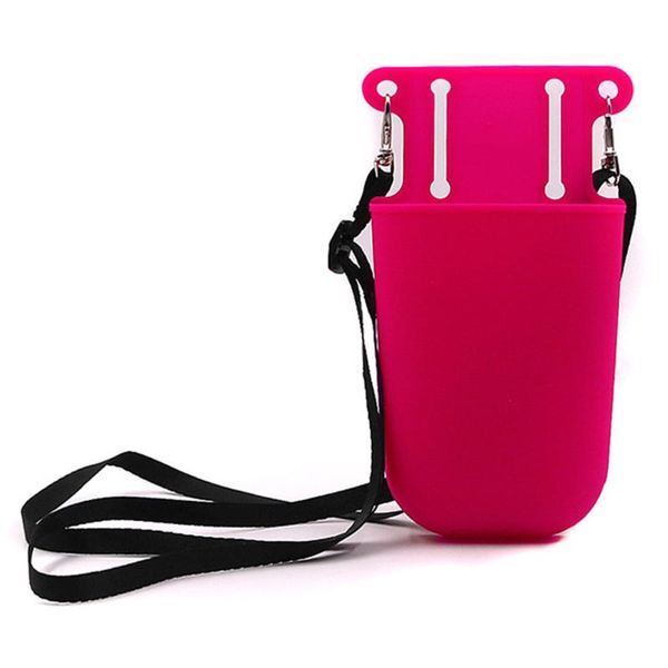 

hairdressing fashion handbag soft silicone cosmetics makeup storage bag large capacity travel tool pocket adjustable strap