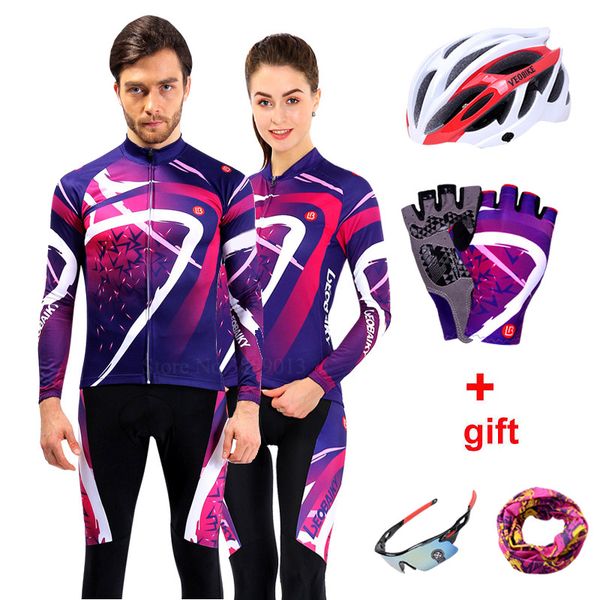 

long sleeve cycling jersey sets men 2019 team pro bike clothing cycle mtb wear sports bicycle clothes autumn women cycling kit, Black;blue