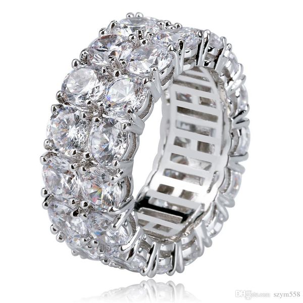 

бриллиантовое кольцо hip hop iced ring silver 18k покрыл любовник способа оптовой продажи ювелирных изделия set алмазной медь цирконий
