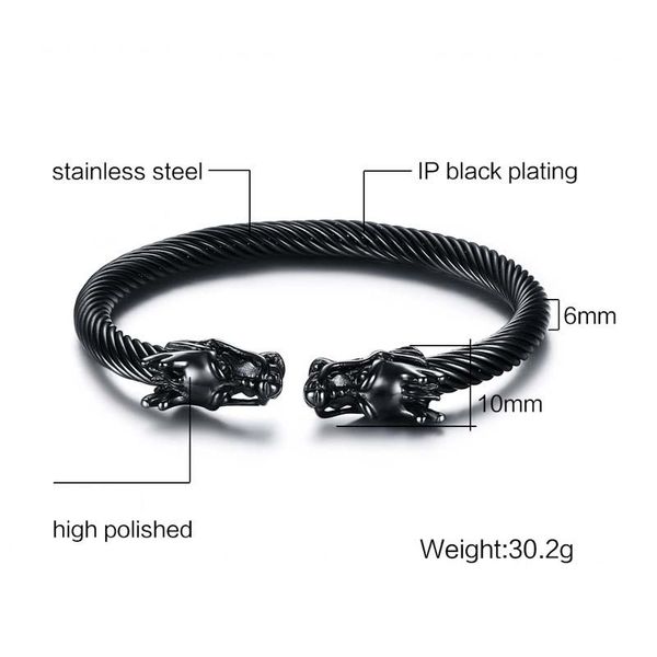 

fxm dragon stainless steel bangle manbracelet new arrival fashion jewelry most popular bracelet for women birthday gift, White