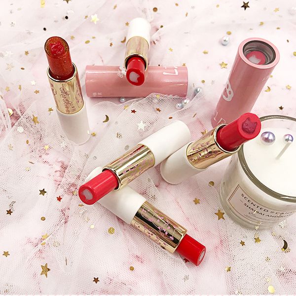 

nutritious jelly cat print lipstick korean makeup moisturizing long lasting waterproof easy to wear crystal lipstick lipgloss