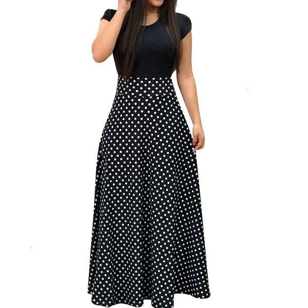 

womens designer dress women designer clothes arrival new summer black elegant party dress short sleeve dots print patchwork, Black;gray