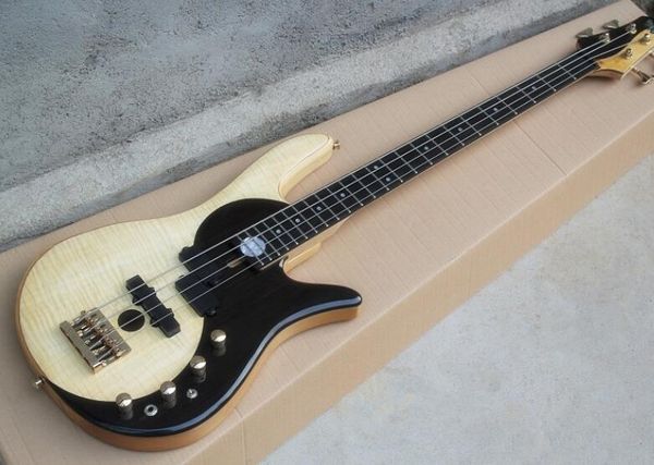 

инь-ян стандартный тай-чи четырехструнная электрическая бас-гитара, пассивная схема с золотыми фитингами, бесплатная доставка