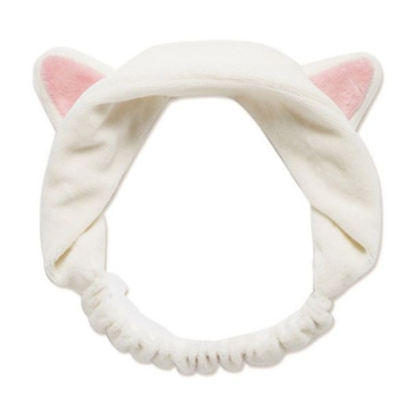 

women elastic velvet headband adorable cats ear hair band makeup cosmetic tool bhd2