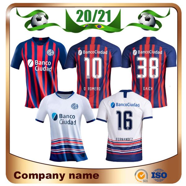 

new 2020 san lorenzo soccer jersey 20/21 san lorenzo home #16 bellusch soccer shirt #9 blandi cerutti customized football uniform, Black;yellow