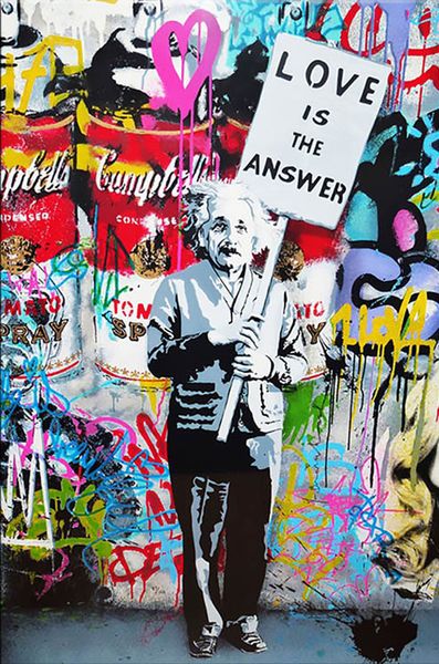 

banksy art "love is the answer" красочный граффити art home decor расписанную hd печать картины маслом на холсте wall art pictures 200120