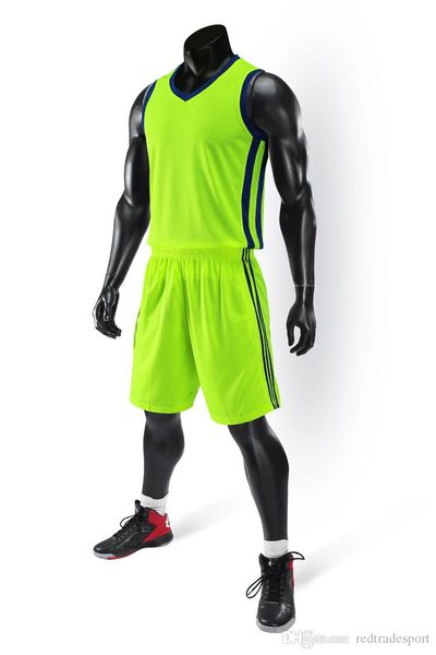 

2019 new blank basketball jerseys printed logo mens size s-xxl price fast shipping good quality a006 green gr002, Black;red
