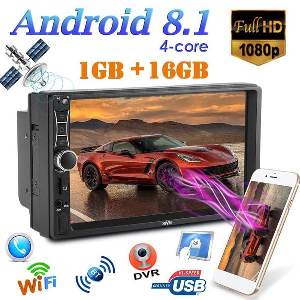 

a2 android 8.1 car gps navigation stereo 7 inch 1gb+16gb bt wifi usb radio bluetooth answering calling playing music