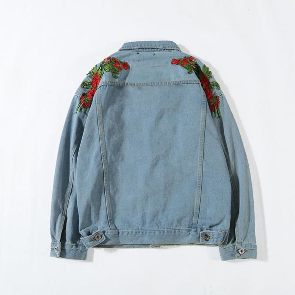 

горячей продажа мужской джинсовой куртки мода куртка hoodie тонких мотоциклы причинных мужчины и женщины джинсовой пальто hip hop style deni, Black;brown