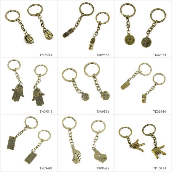

metal antique bronze keychain keyring keytag key chain ring hand cell phone cellphone sagittarius tag hamesh hamsa, Silver