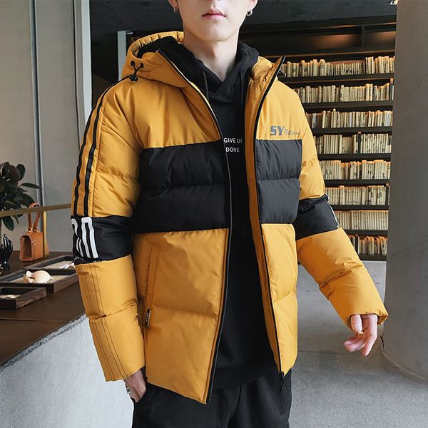 

luxury mens designer down jacket large size fashion quality winter jacket windproof snow color matching wild keep warm jackets, Black
