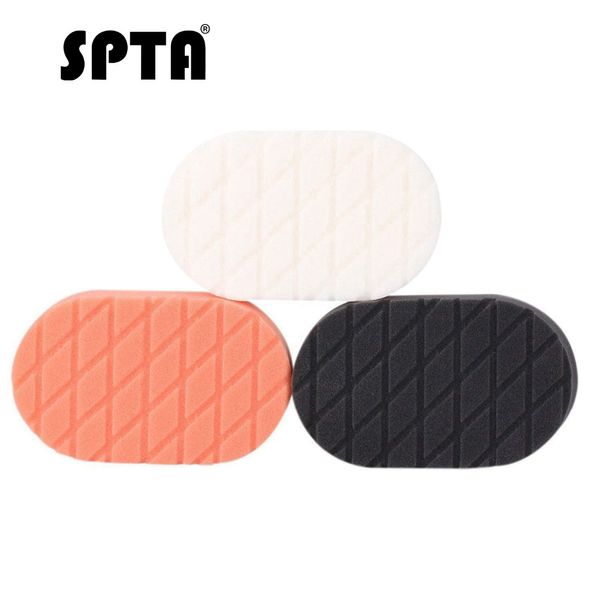 

spta finishing hand applicator hex-logic polishing buffing hand pad sets for car wax buff polisher pack of 3pcs