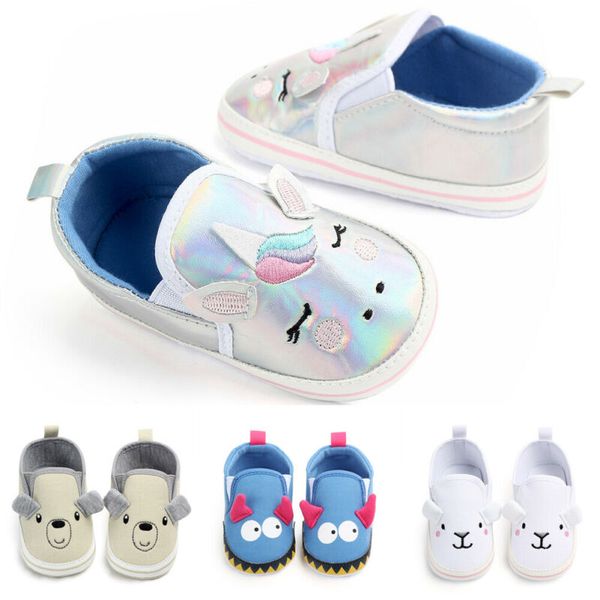 

2019 cute newborn baby girl boy canvas crib shoes baby soft sole anti-slip sneaker shoes animal ears 0-12m