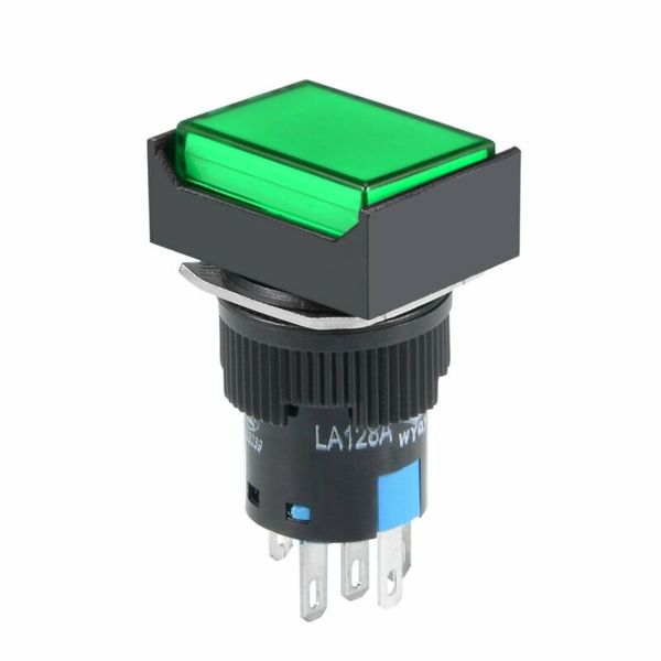 

16mm druckknopf drucktaster taster rechteckig cap led licht spdt 5 farben shining fashion comfortable