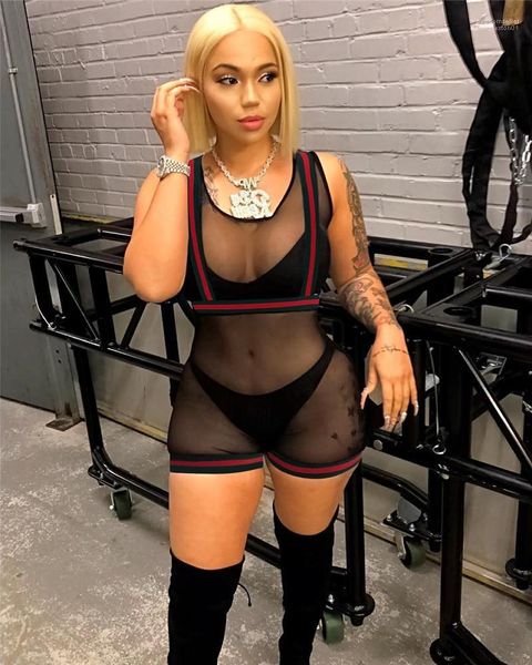 

сексуальная перспектива bodycon комбинезоны дизайнерская мода панелями рукавов короткие комбинезоны тонкий спортивный женский комбинезон жен, Black;white