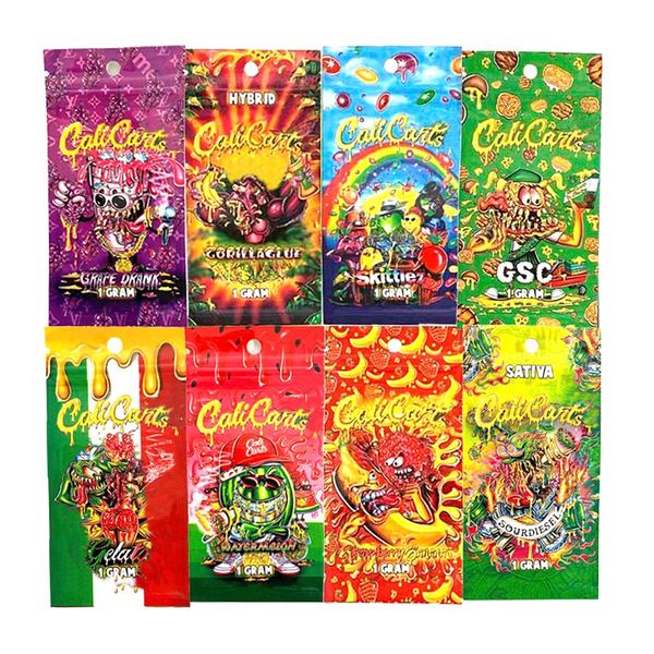 

Calicarts vape cartridge packaging zip lock bag ziplock pouch retail package Cali Carts electronic cigarettes DHL Free