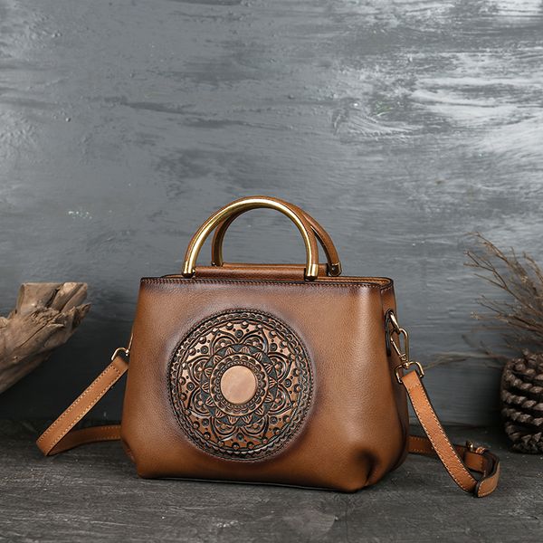 

siketu2020 new womens bag genuine leather retro womens handbag single shoulder slung leather original bag wholesale