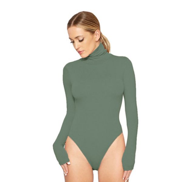 

long sleeve women bodysuit turtleneck slid 2018 autumn winter female warm clothes slim fit fashion body suit, Black;white