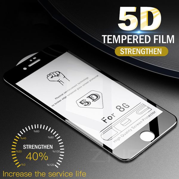 

Защитное стекло на iPhone 6 6S Plus Закаленное защитное стекло 5D Изогнутое стекло для iPho