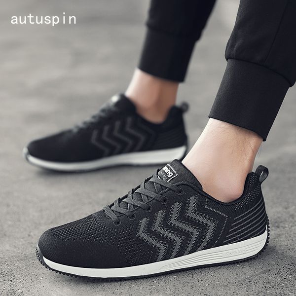 

autuspin comfortable men's sneakers air mesh fabric soft rubber running shoes trainers workout fitness gym male sports sneaker