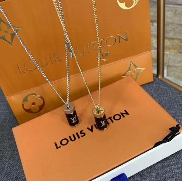 

De igner brand choker necklace jewelry v bottle tyle 18k ro e gold plated necklace ilver necklace pendant for women gift, Silver
