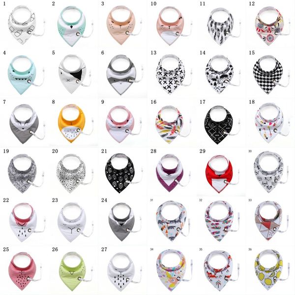 

infant saliva towel pure cotton double layer waterproof baby saliva towel ins adjustable newborn triangle bibs