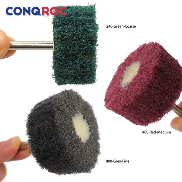 

5pcs 50mm tile scouring flap wheels nylon flap wheels with 6mm straight shank mandrel scrubber cleaning sanding rust remover