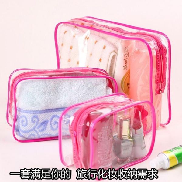 

2020 new ladies cosmetic bag travel storage bag transparent pvc waterproof cosmetic for women