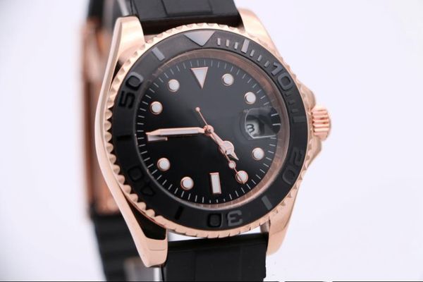 

Hot seller 40MM Classic Nautical Wristwatch For Seafarer Automatic Movement Sport Mens Watches Rose Gold Case With Magnified Calendar Window