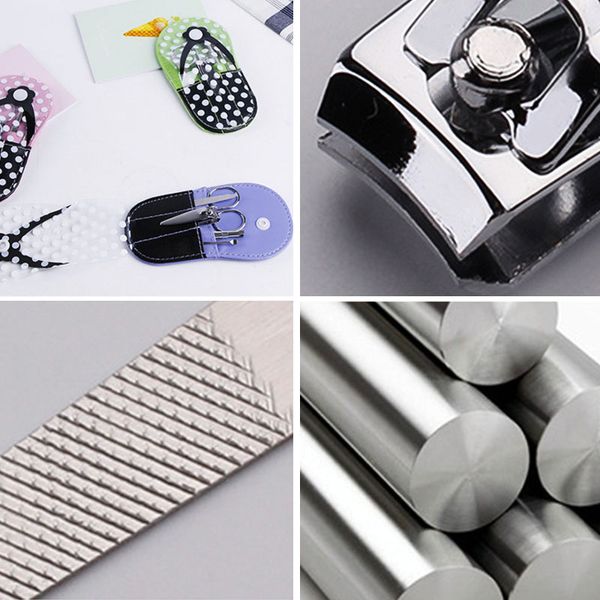 

5 pcs/set pedicure tools stainless steel earpick tweezer nail clipper file scissor kit nail care flip flop manicure case 789