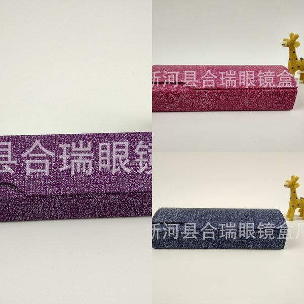 

high-end case case imitation linen leather glasses box handmade glasses box