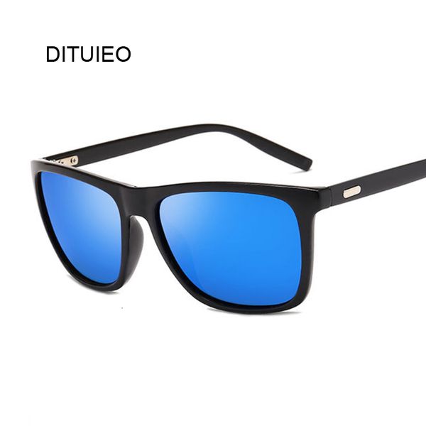 

retro blue polarized sunglasses men brand business driving sun glasses male vintage goggles square mirror uv400, White;black