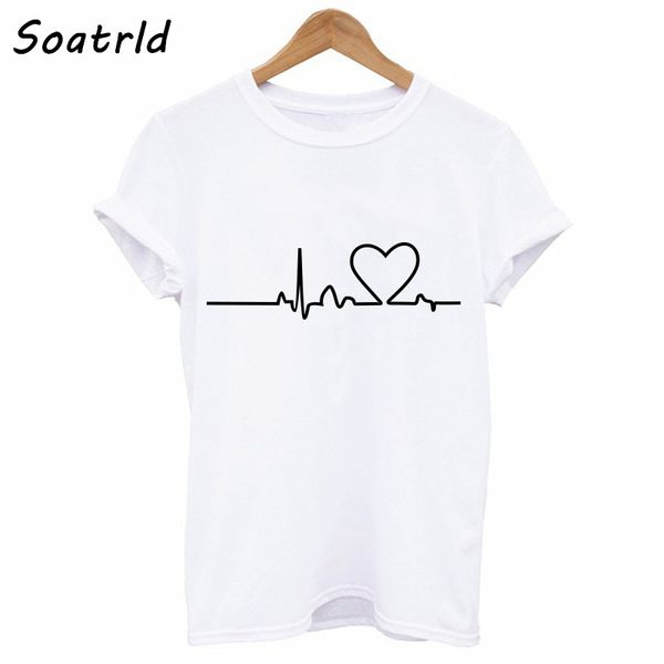 

new harajuku love printed women t-shirts casual tee summer short sleeve female t shirt women clothing, White